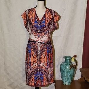 Alex Marie L Capped Sleeve Dress with Belt